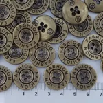 دکمه چهار سوراخ 32 طرح فلز فشن کد 15432 زرد قلم