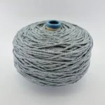 نخ مکرومه کتان پنبه ای طوسی مات کمرنگ