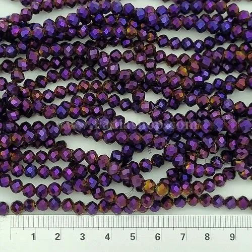 LargePic25111909542753170189 مهره کریستال تراش دار 6 بنفش 7 رنگ - تصویر 1