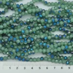 مهره کریستال تراش دار 6 سبز